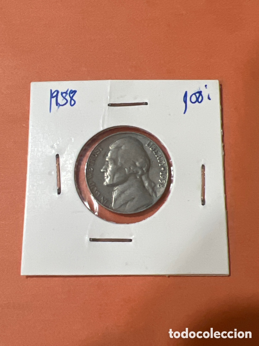 Monedas antiguas de Am&eacute;rica: L155/11. ESTADOS UNIDOS FIVE CENTS 5 CENTIMOS 1958