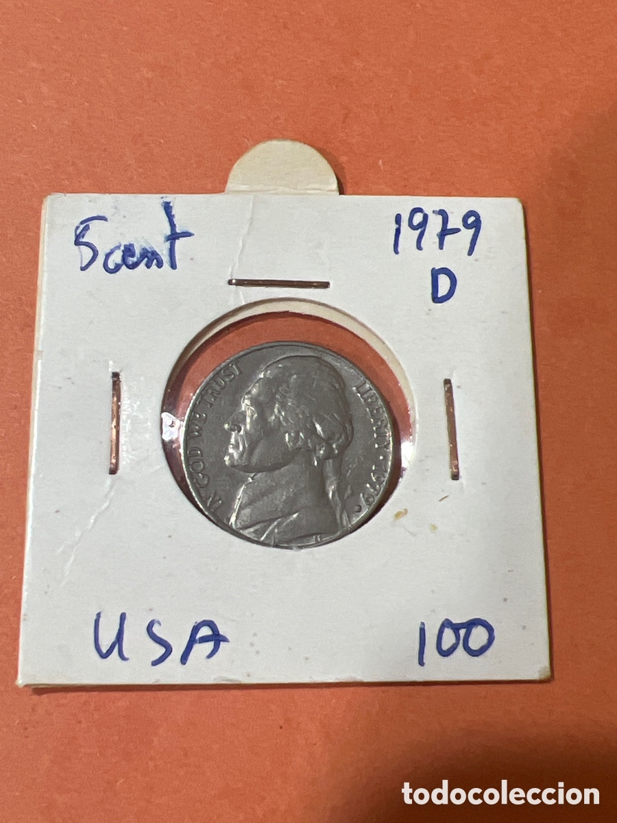 Monedas antiguas de Am&eacute;rica: L155/15. MONEDA USA 5 CENTAVOS FIVE CENTS ESTADOS UNIDOS 1979