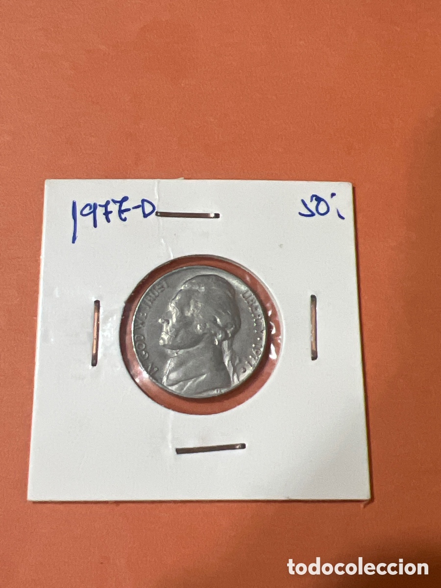 Monedas antiguas de Am&eacute;rica: L155/16. MONEDA ESTADOS UNIDOS USA FIVE CENTS - 5 CENTAVOS DOLAR 1977
