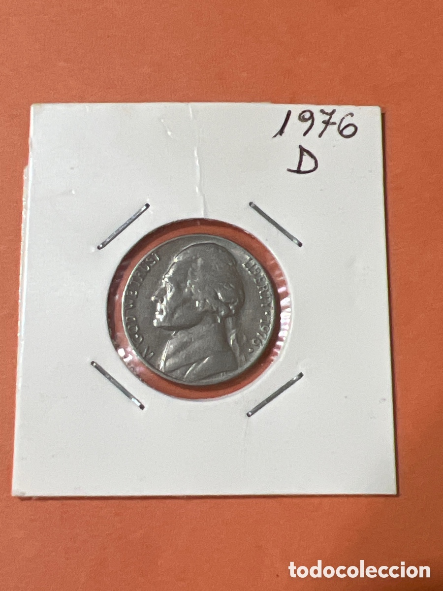 Monedas antiguas de Am&eacute;rica: L155/17. MONEDA ESTADOS UNIDOS USA FIVE CENTS - 5 CENTAVOS DOLAR 1976