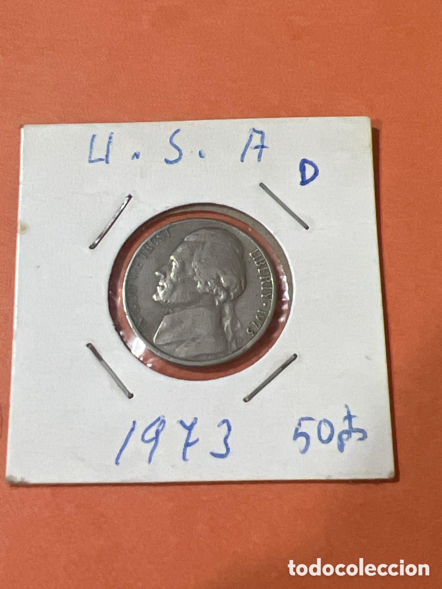 Monedas antiguas de Am&eacute;rica: L155/20. Moneda Estados Unidos Jefferson 1973 - five cents 5 centavos