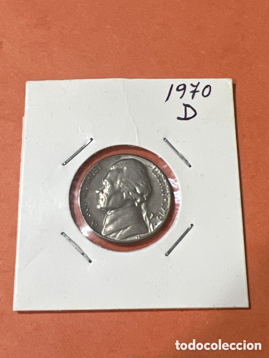 Monedas antiguas de Am&eacute;rica: L155/23. MONEDA ESTADOS UNIDOS USA FIVE CENTS - 5 CENTAVOS DOLAR 1970