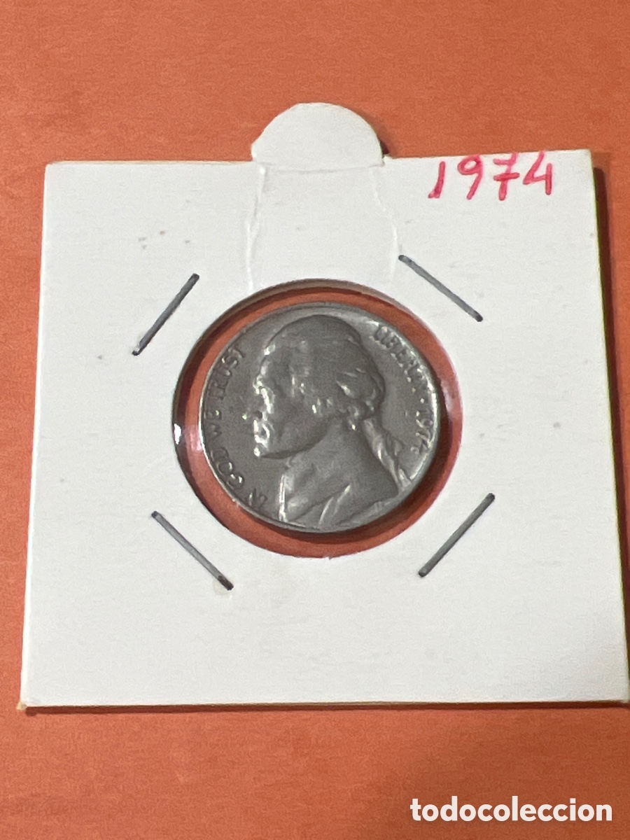 Monedas antiguas de Am&eacute;rica: L155/24. Five Cents 1974 D Estados Unidos de Am&eacute;rica 5 Centavos