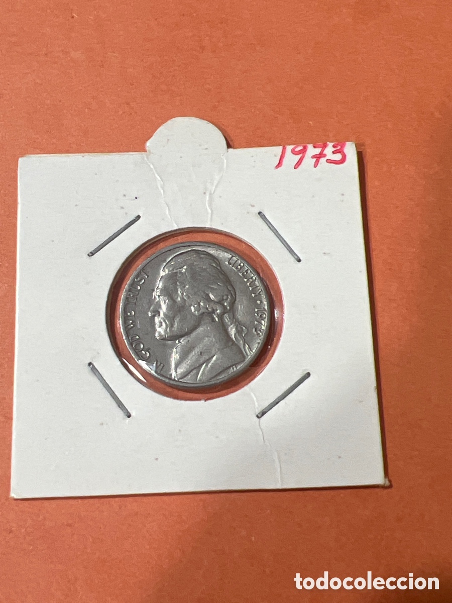 Monedas antiguas de Am&eacute;rica: L155/25. Moneda Estados Unidos Jefferson 1973 - five cents 5 centavos