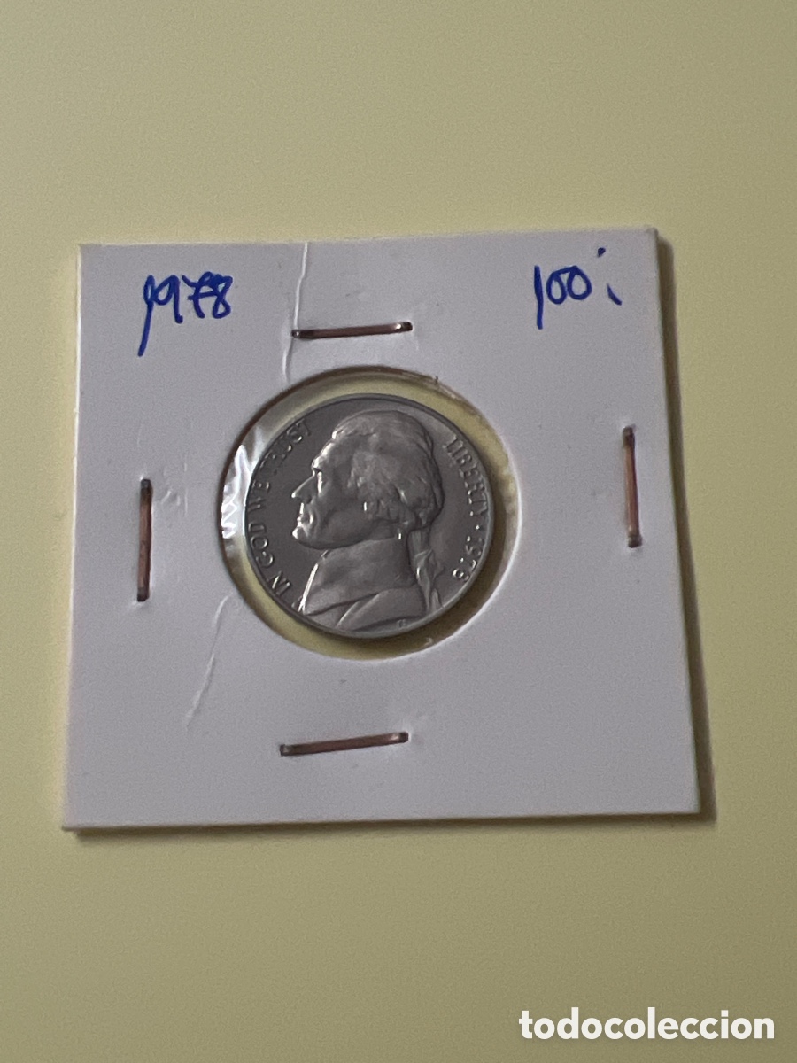 Monedas antiguas de Am&eacute;rica: L155/31. MONEDA USA 5 CENTAVOS FIVE CENTS ESTADOS UNIDOS 1978