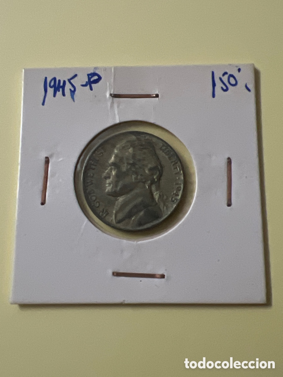 Monedas antiguas de Am&eacute;rica: L155/34. MONEDA 5 CENTIMOS DE DOLAR - FIVE CENTS - 1945 - USA