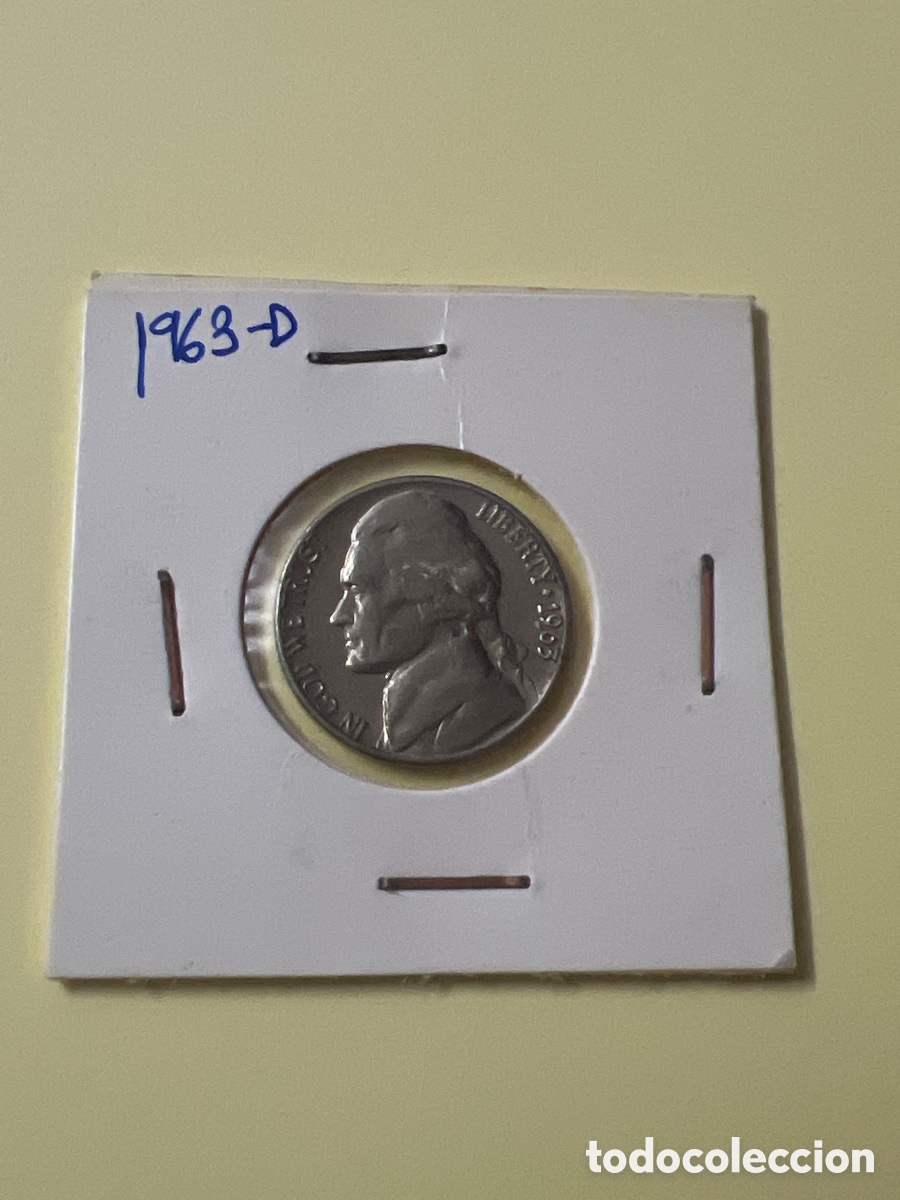 Monedas antiguas de Am&eacute;rica: L810/5. MONEDA USA 5 CENTAVOS FIVE CENTS ESTADOS UNIDOS 1963