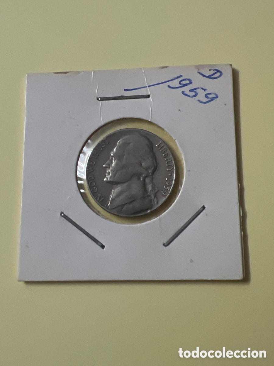 Monedas antiguas de Am&eacute;rica: L810/10. MONEDA USA. Estados unidos. Five cents. 5 centavos. A&ntilde;o 1959.