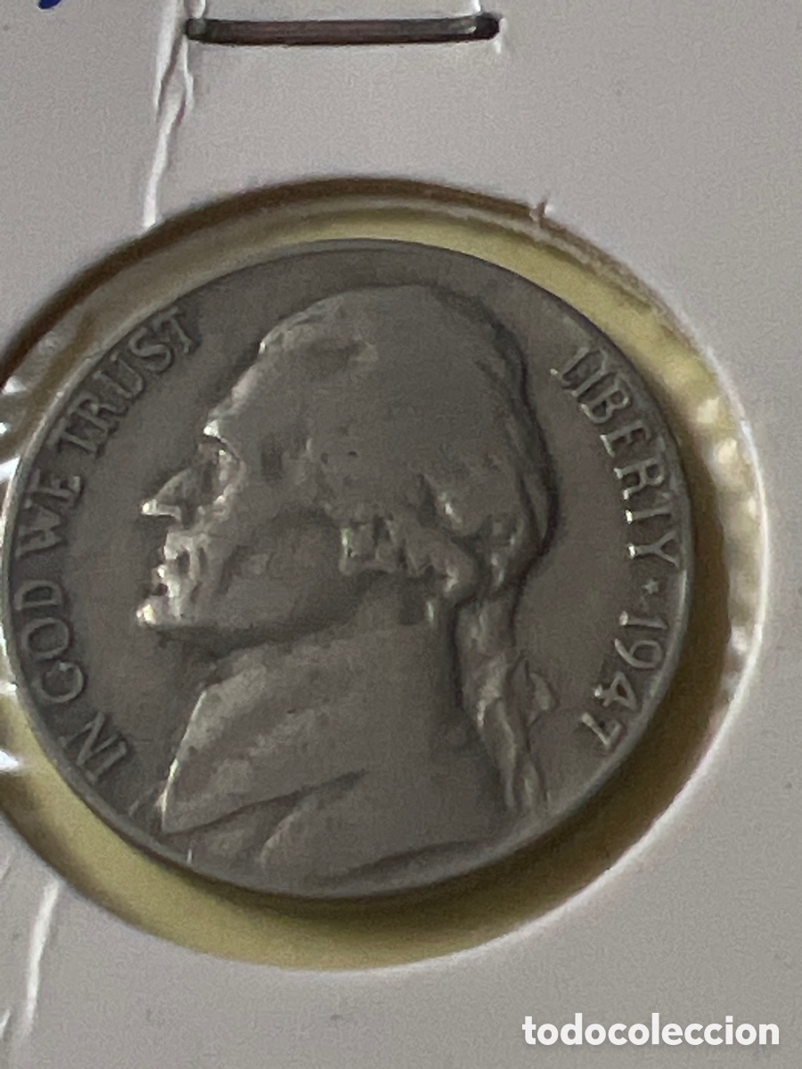 Monedas antiguas de Am&eacute;rica: L810/19. MONEDA FIVE CENTS EEUU 1947