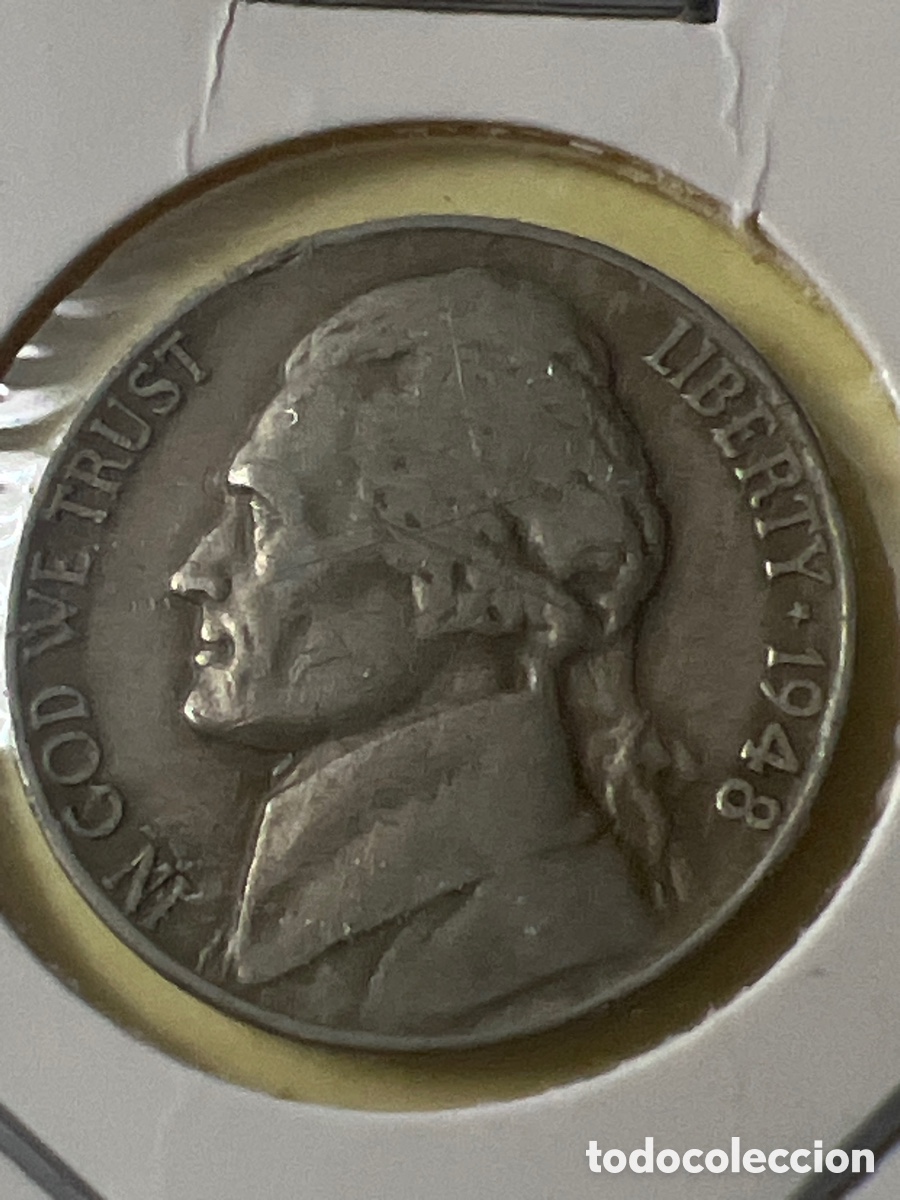 Monedas antiguas de Am&eacute;rica: L810/20. MONEDA ESTADOS UNIDOS USA 5 CENTAVOS FIVE CENTS 1948