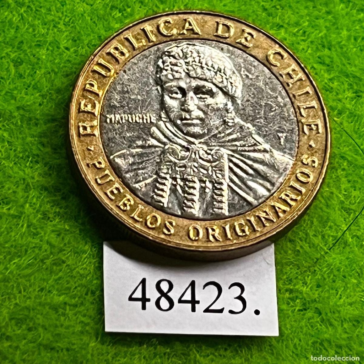 Monedas antiguas de Am&eacute;rica: Chile 100 pesos 2015, bimet&aacute;lica, Mapuche