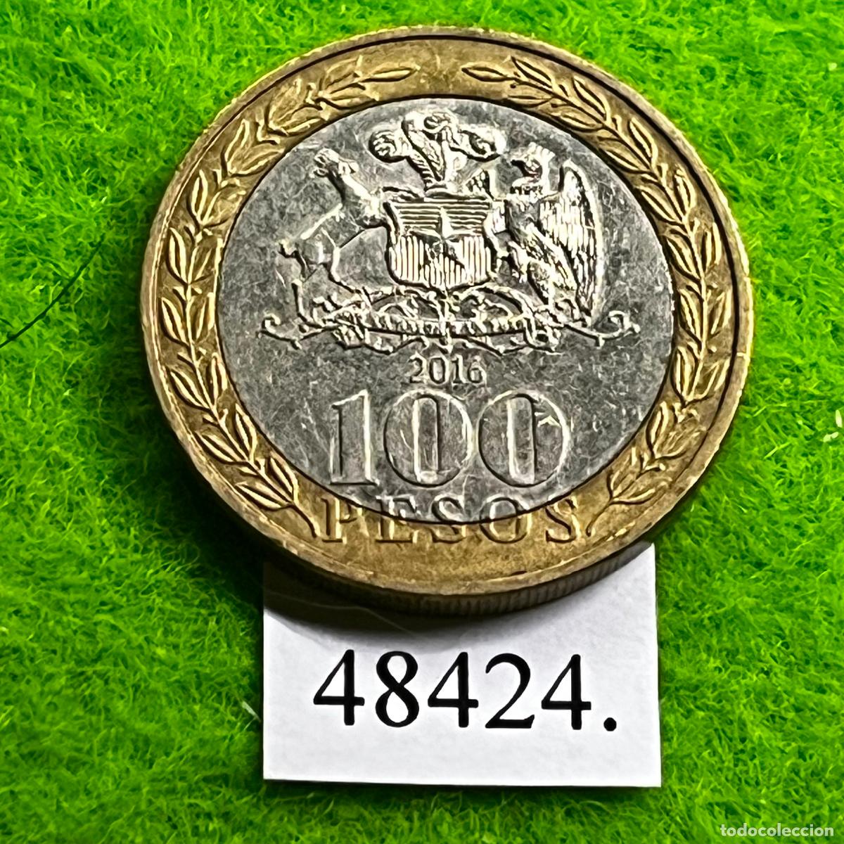 Monedas antiguas de Am&eacute;rica: Chile 100 pesos 2016, bimet&aacute;lica, Mapuche