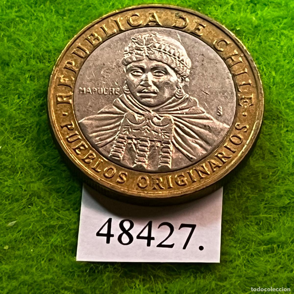 Monedas antiguas de Am&eacute;rica: Chile 100 pesos 2010, bimet&aacute;lica, Mapuche