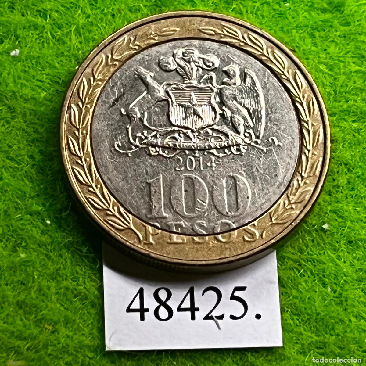 Monedas antiguas de Am&eacute;rica: Chile 100 pesos 2014, bimet&aacute;lica, Mapuche