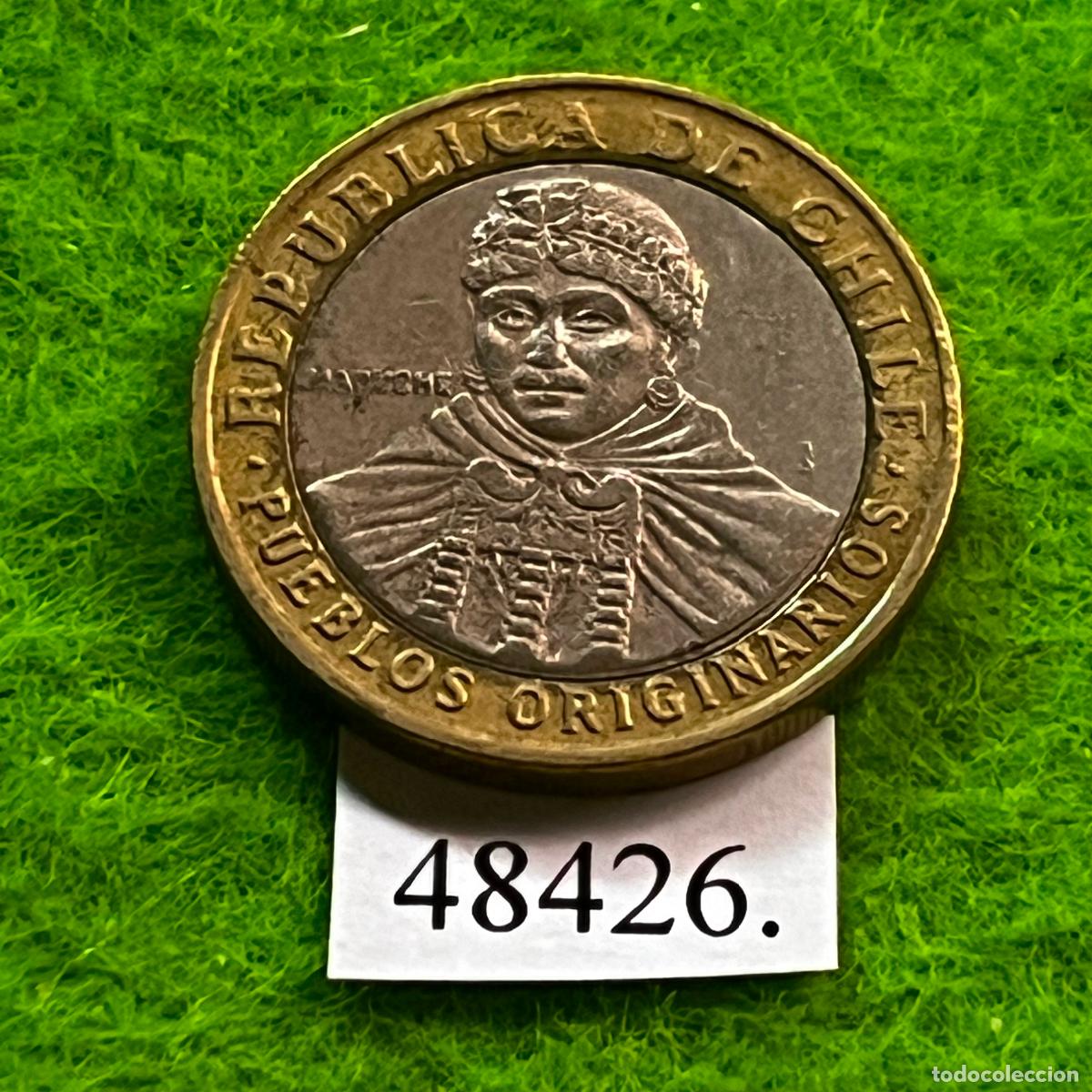 Monedas antiguas de Am&eacute;rica: Chile 100 pesos 2009, bimet&aacute;lica, Mapuche