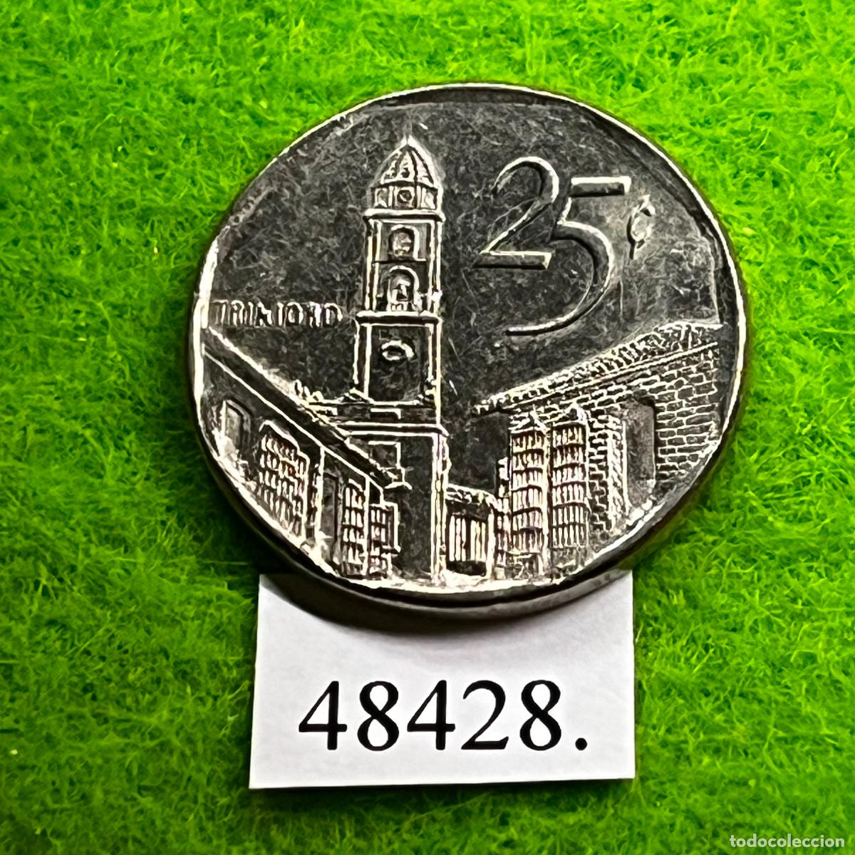 Monedas antiguas de Am&eacute;rica: Cuba 25 centavos 2003 Trinidad, Iglesia de San Francisco de Asis, c&eacute;ntimos