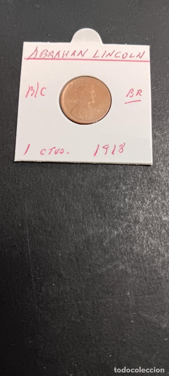 Monedas antiguas de Am&eacute;rica: USA 1 CENTAVO 1918 BC KM=132 (BRONCE) ABRAHAN LINCOLN