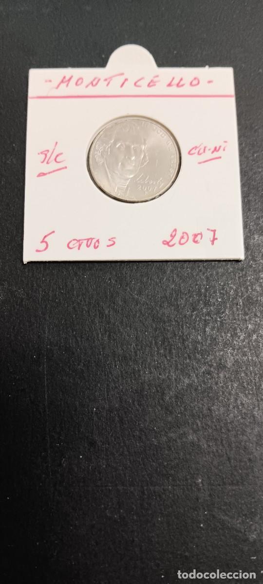 Monedas antiguas de Am&eacute;rica: USA 5 CENTAVOS 2007 S/C KM=381 (CUPRONIQUEL) MONTICELLO