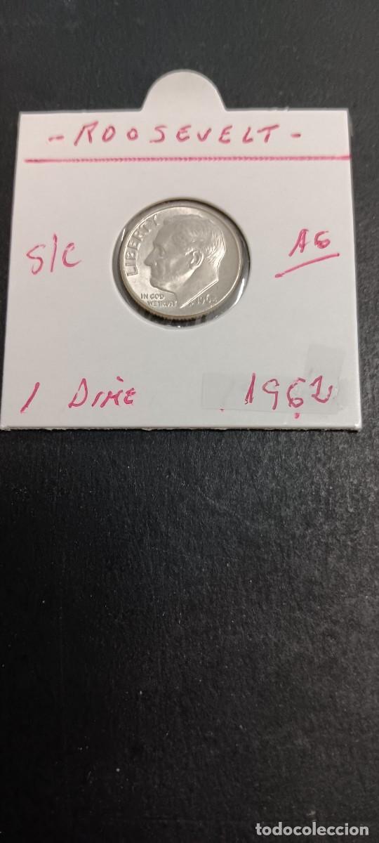 Monedas antiguas de Am&eacute;rica: USA 10 CENTAVOS(DIME) 1962 S/C KM=196 (PLATA) ROOSVELT