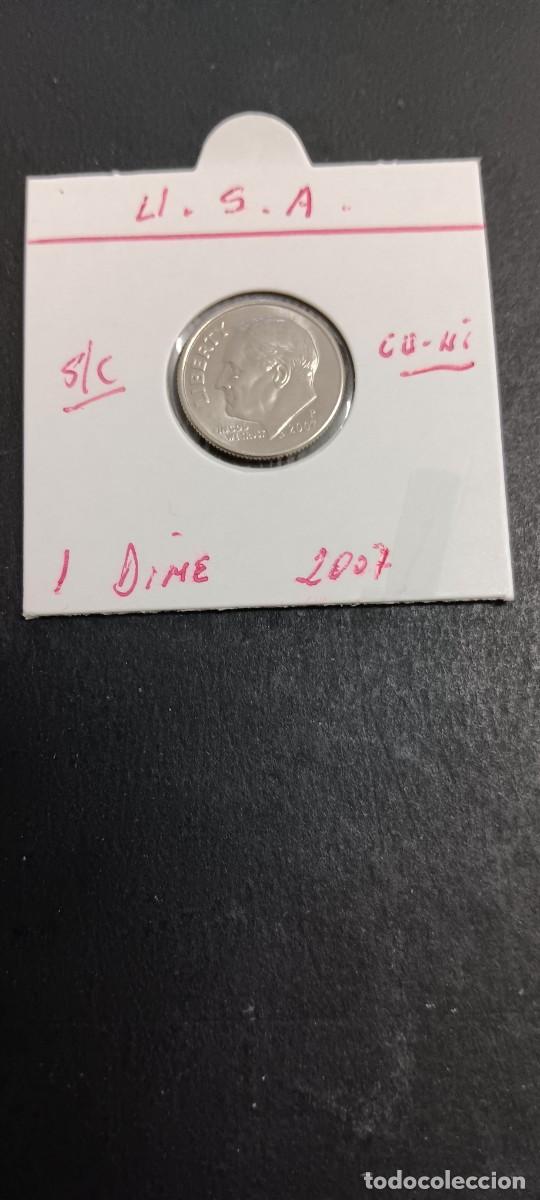 Monedas antiguas de Am&eacute;rica: USA 10 CENTAVOS(DIME) 2007 S/C KM=195a (CUPRONIQUEL) ROOSVELT