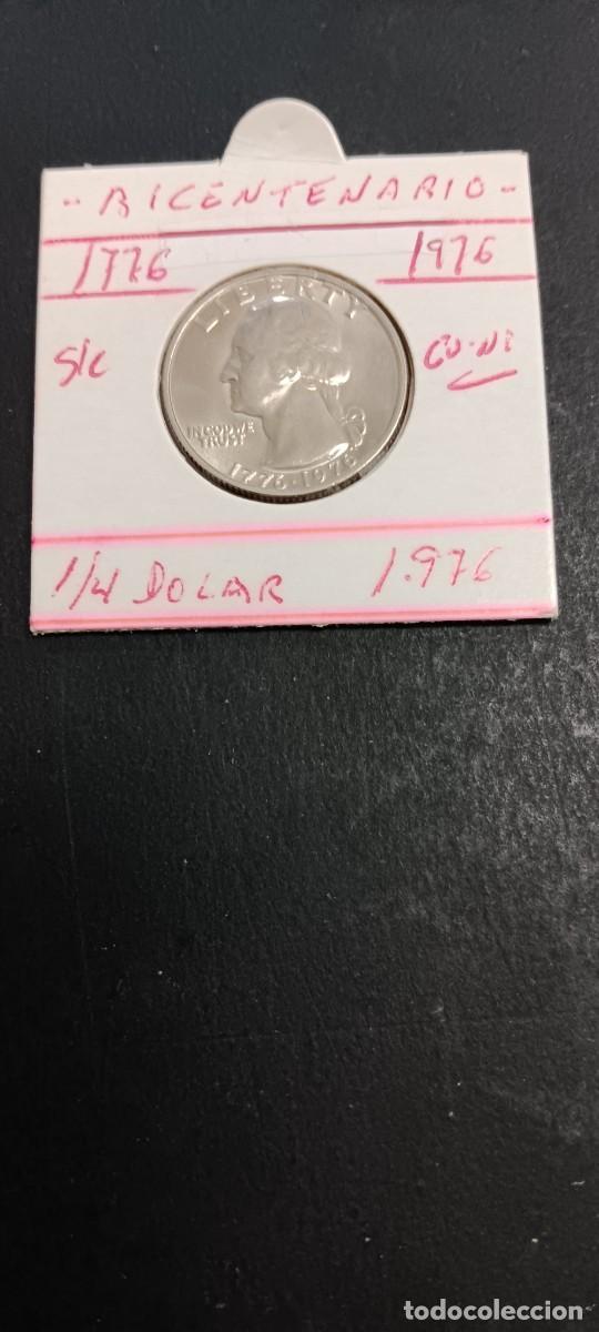 Monedas antiguas de Am&eacute;rica: USA 1/4 DOLAR 1976 S/C KM=204 (CUPRONIQUEL) BICENTENARIO 1776-1976
