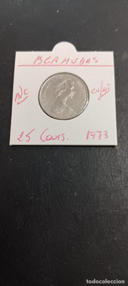 Monedas antiguas de Am&eacute;rica: BERMUDAS 25 CENTIMOS 1973 BC KM=18 (CUPRONIQUEL)