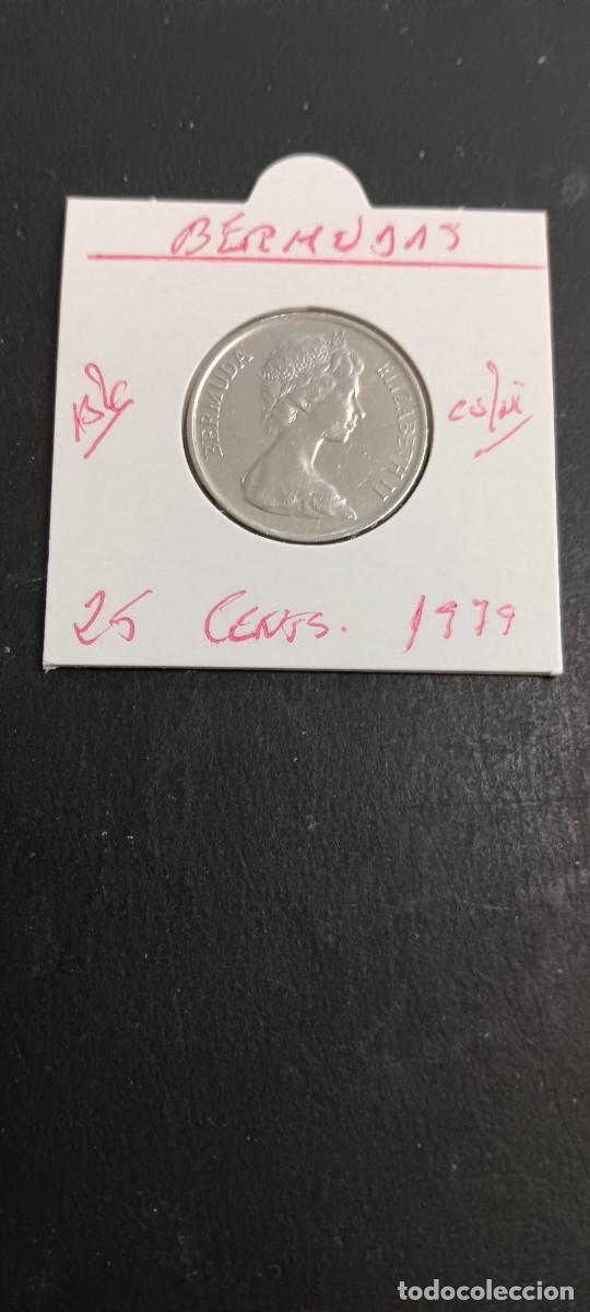 Monedas antiguas de Am&eacute;rica: BERMUDAS 25 CENTIMOS 1979 MBC KM=18 (CUPRONIQUEL)