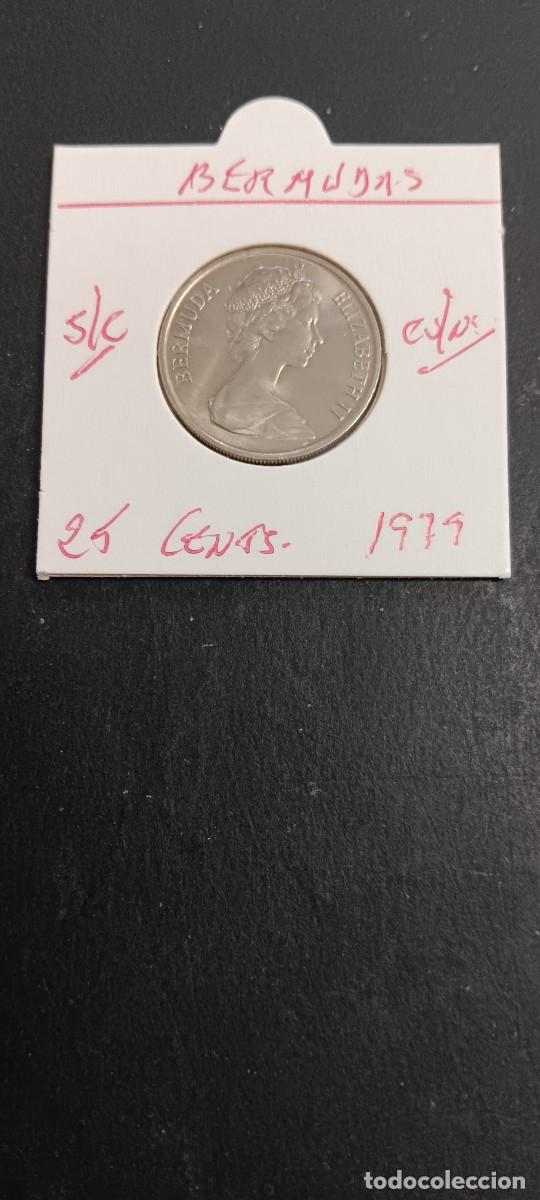 Monedas antiguas de Am&eacute;rica: BERMUDAS 25 CENTIMOS 1979 S/C KM=18 (CUPRONIQUEL)