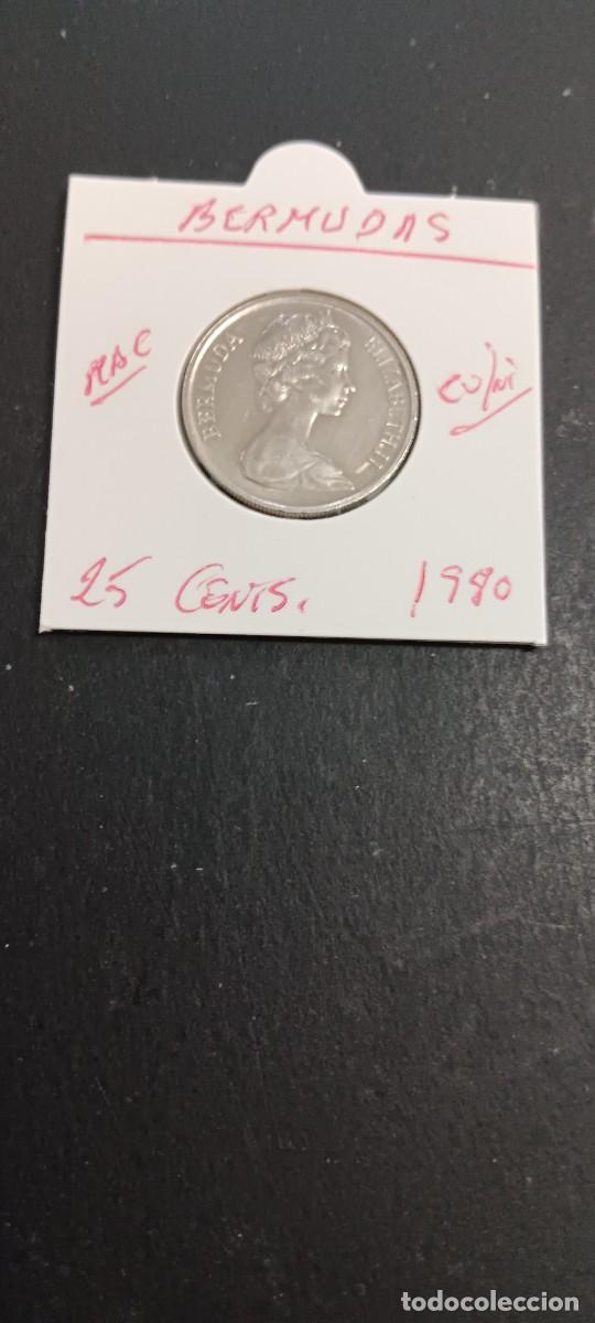 Monedas antiguas de Am&eacute;rica: BERMUDAS 25 CENTIMOS 1980 MBC KM=18 (CUPRONIQUEL)