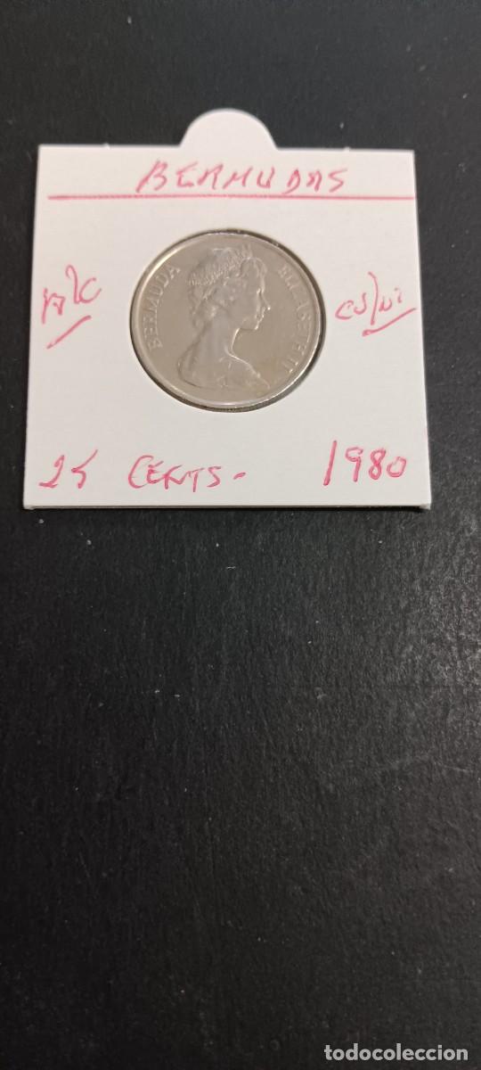 Monedas antiguas de Am&eacute;rica: BERMUDAS 25 CENTIMOS 1980 BC KM=18 (CUPRONIQUEL)