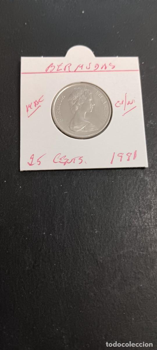 Monedas antiguas de Am&eacute;rica: BERMUDAS 25 CENTIMOS 1981 MBC KM=18 (CUPRONIQUEL)