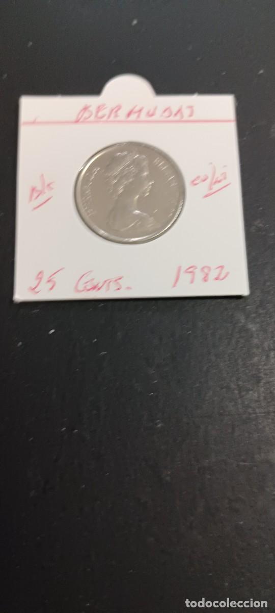 Monedas antiguas de Am&eacute;rica: BERMUDAS 25 CENTIMOS 1982 BC KM=18 (CUPRONIQUEL)
