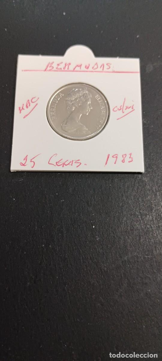 Monedas antiguas de Am&eacute;rica: BERMUDAS 25 CENTIMOS 1983 MBC KM=18 (CUPRONIQUEL)