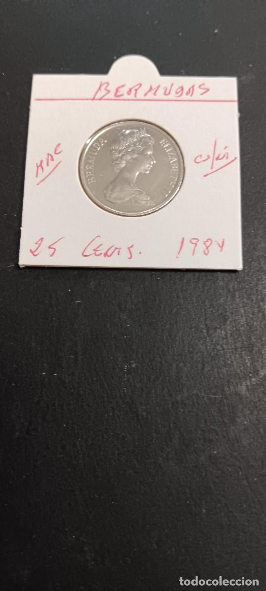 Monedas antiguas de Am&eacute;rica: BERMUDAS 25 CENTIMOS 1984 MBC KM=18 (CUPRONIQUEL)