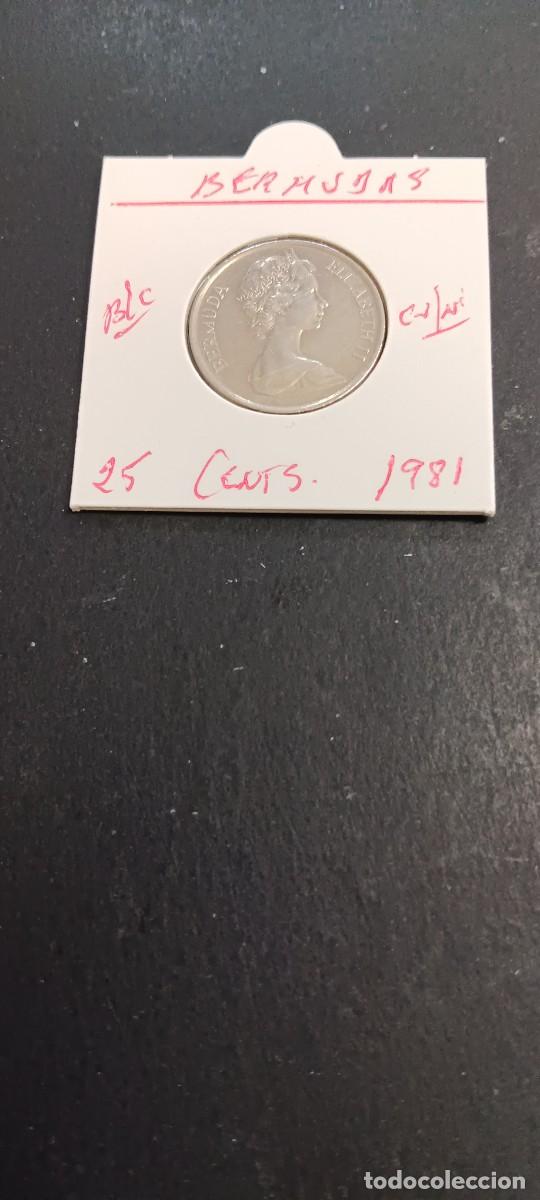 Monedas antiguas de Am&eacute;rica: BERMUDAS 25 CENTIMOS 1981 BC KM=18 (CUPRONIQUEL)