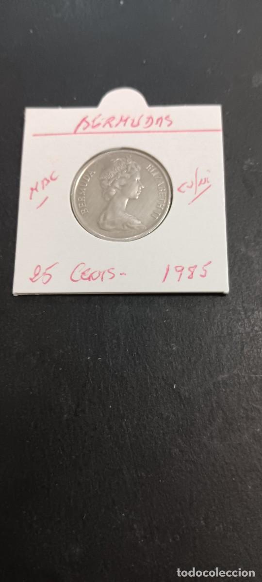 Monedas antiguas de Am&eacute;rica: BERMUDAS 25 CENTIMOS 1985 MBC KM=18 (CUPRONIQUEL)