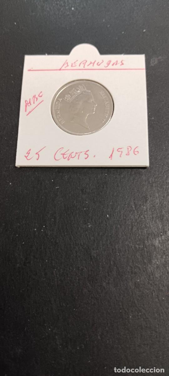 Monedas antiguas de Am&eacute;rica: BERMUDAS 25 CENTIMOS 1986 MBC KM=47 (CUPRONIQUEL)