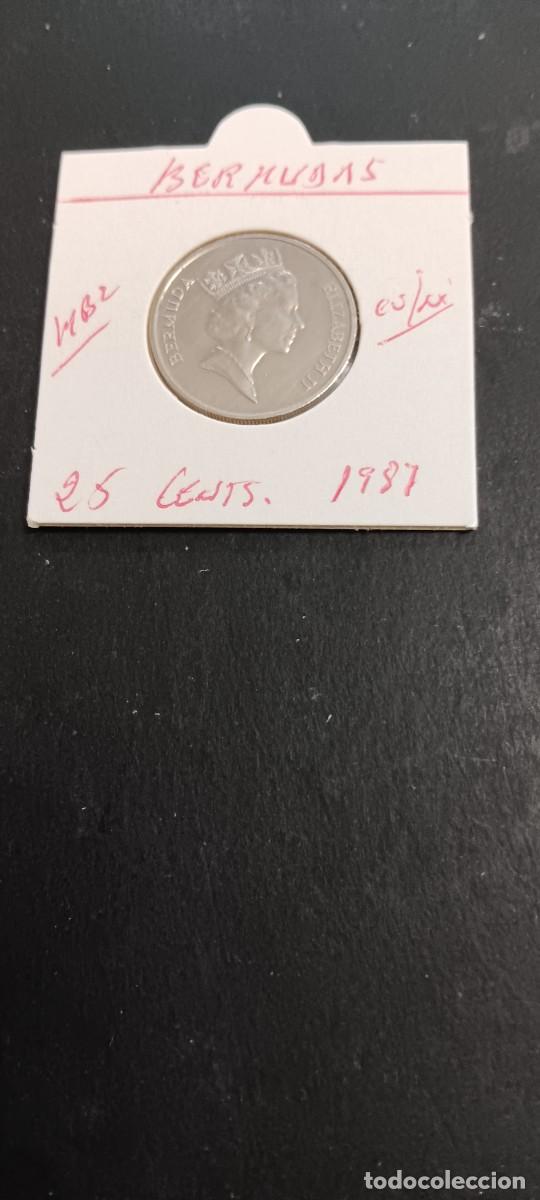 Monedas antiguas de Am&eacute;rica: BERMUDAS 25 CENTIMOS 1987 MBC KM=47 (CUPRONIQUEL)