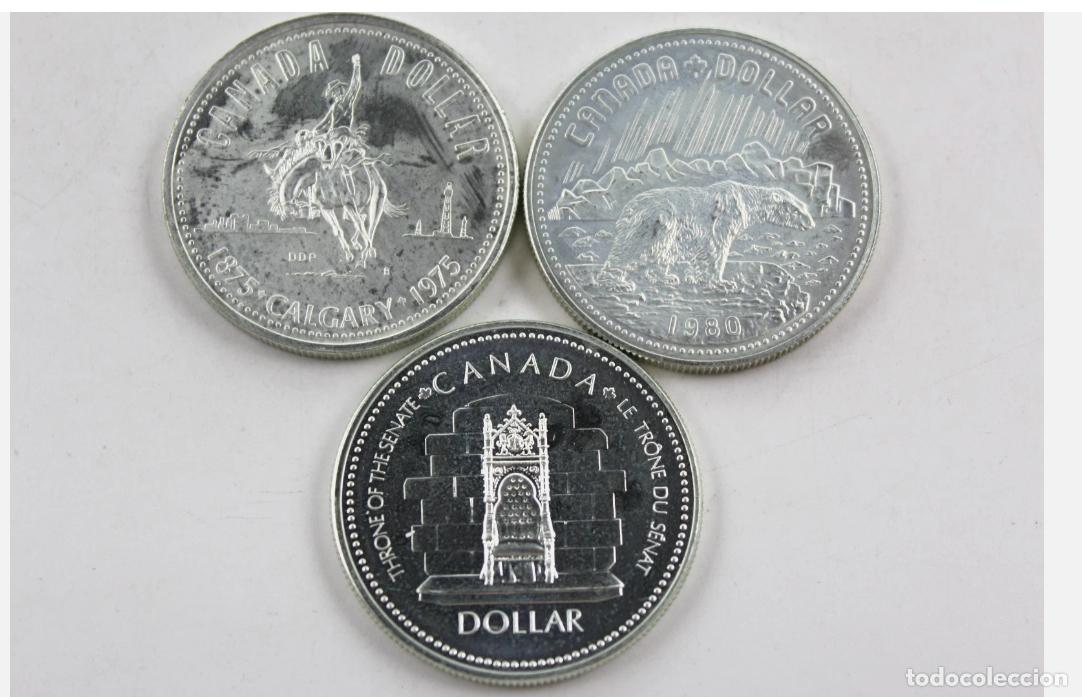 Monedas antiguas de Am&eacute;rica: CANADA 1 DOLAR 1975 O 1977 O 1980