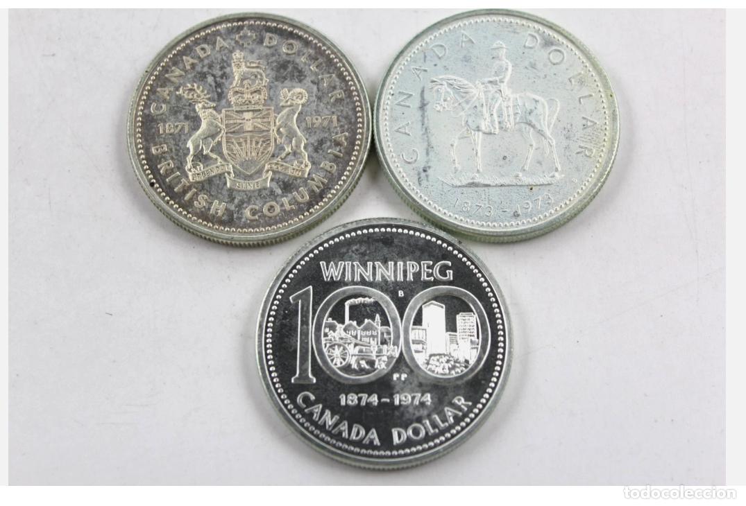 Monedas antiguas de Am&eacute;rica: CANADA 1 DOLAR 1971 O 1973 0 1974