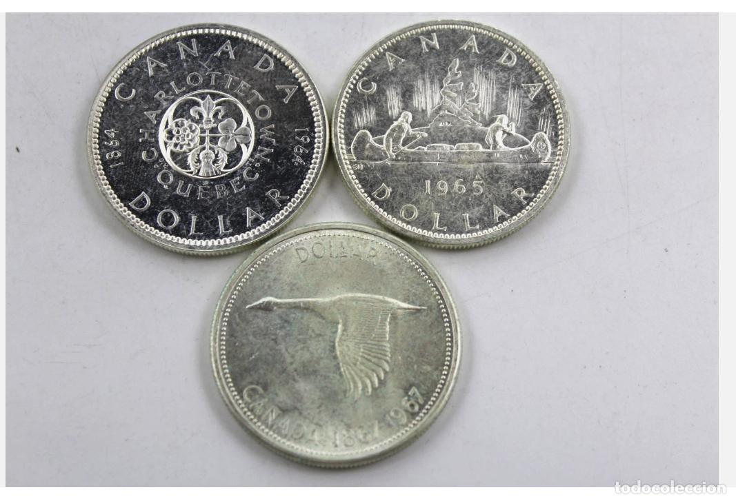 Monedas antiguas de Am&eacute;rica: CANADA 1 DOLAR 1964 O 1965 O 1967