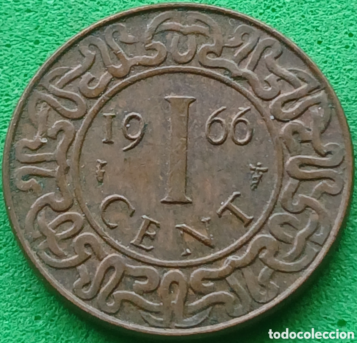 Monedas antiguas de Am&eacute;rica: Surinam 1 cent 1966 km#11