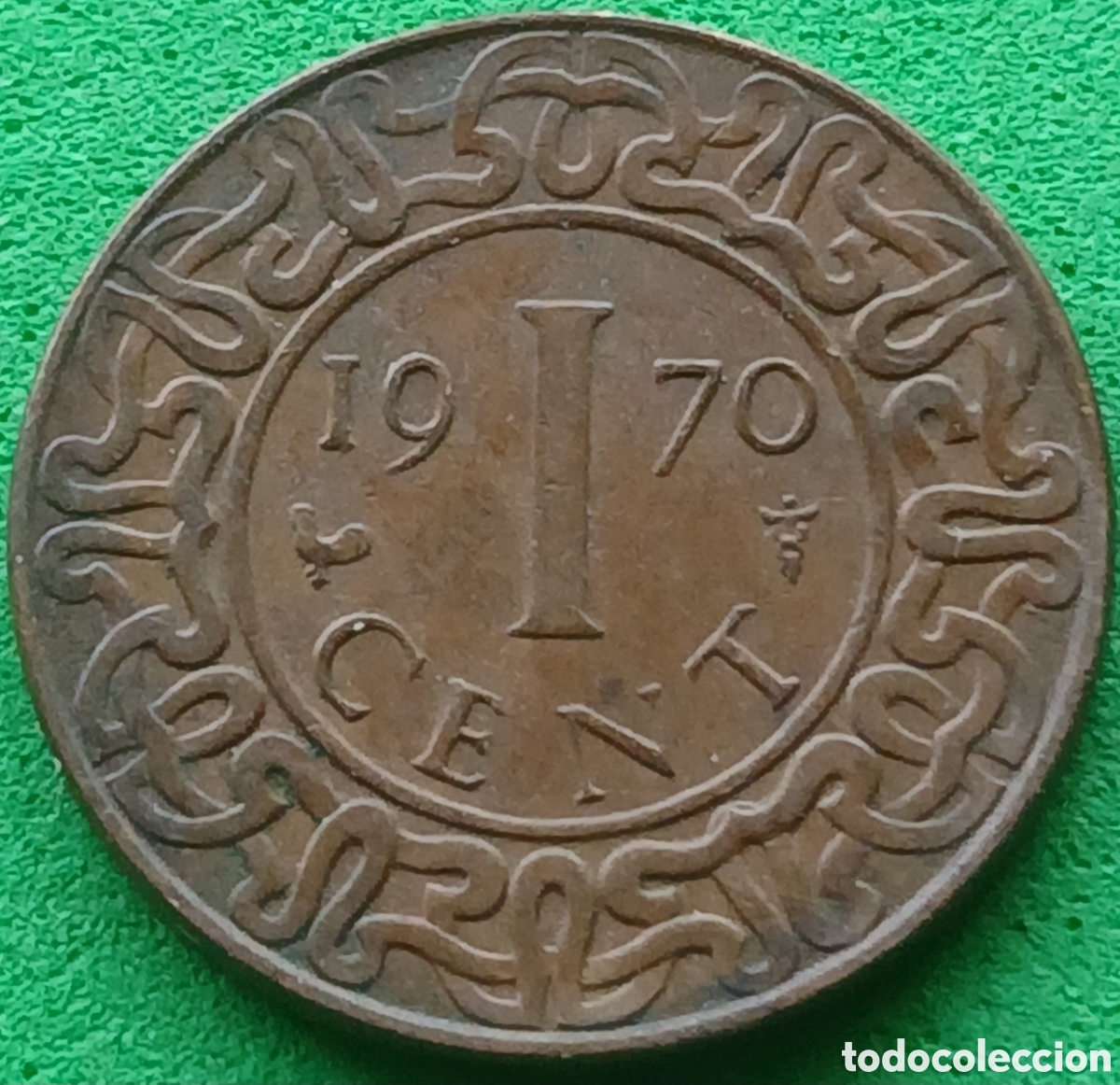 Monedas antiguas de Am&eacute;rica: Surinam 1 cent 1970 km#11