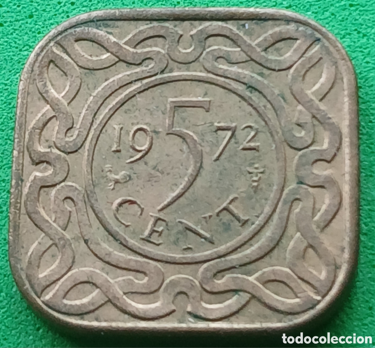 Monedas antiguas de Am&eacute;rica: Surinam 5 cent 1972 km#12