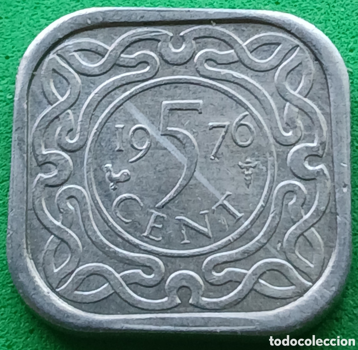 Monedas antiguas de Am&eacute;rica: Surinam 5 cent 1976 km#12a