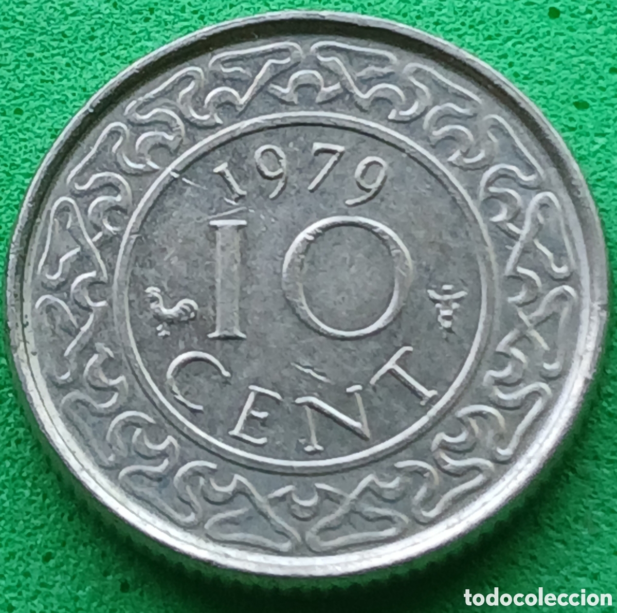 Monedas antiguas de Am&eacute;rica: Surinam 10 cent 1979 km#13