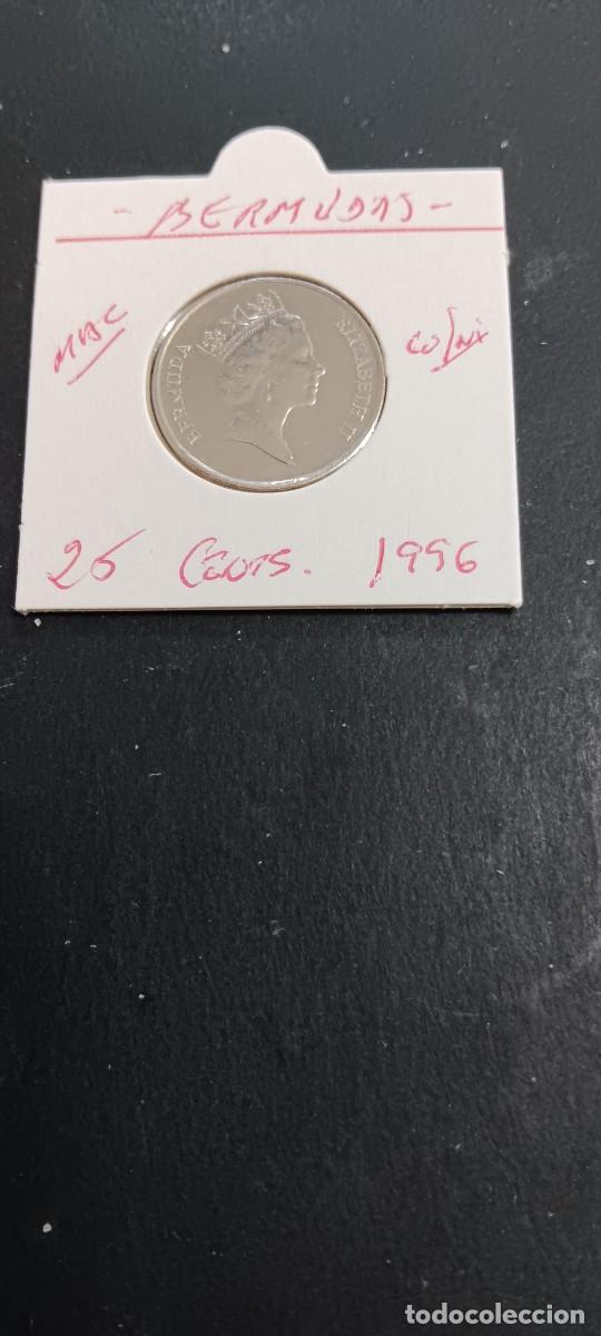 Monedas antiguas de Am&eacute;rica: BERMUDAS 25 CENTIMOS 1996 MBC KM=47 (CUPRONIQUEL)