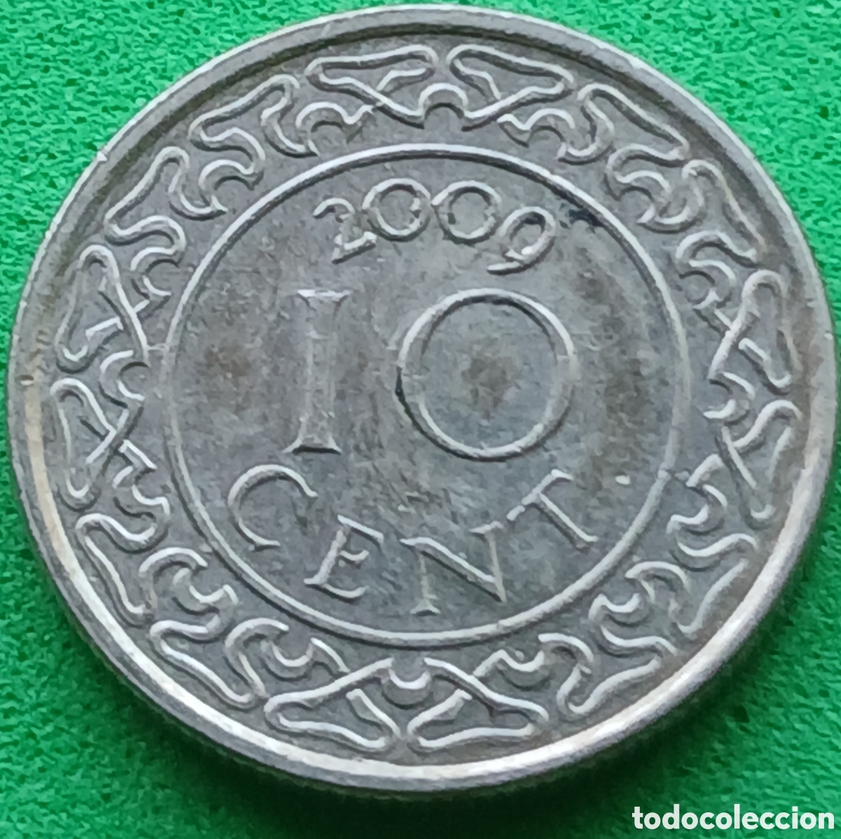 Monedas antiguas de Am&eacute;rica: Surinam 10 cent 2009 km#13a sin marca / poco com&uacute;n
