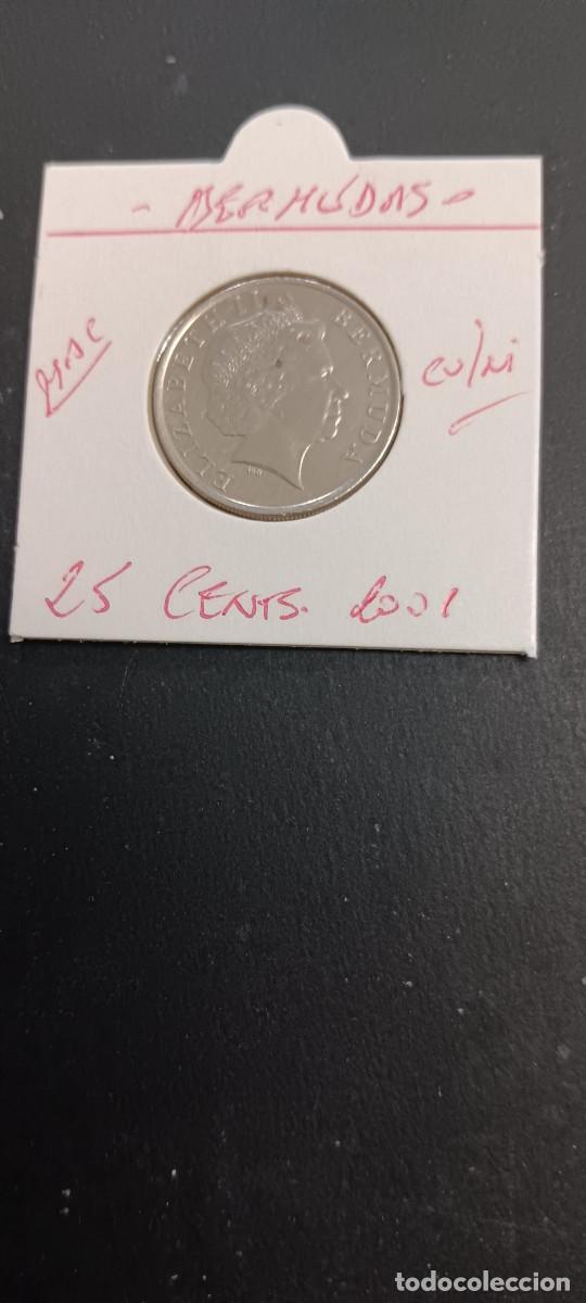 Monedas antiguas de Am&eacute;rica: BERMUDAS 25 CENTIMOS 2001 MBC KM=110 (CUPRONIQUEL)