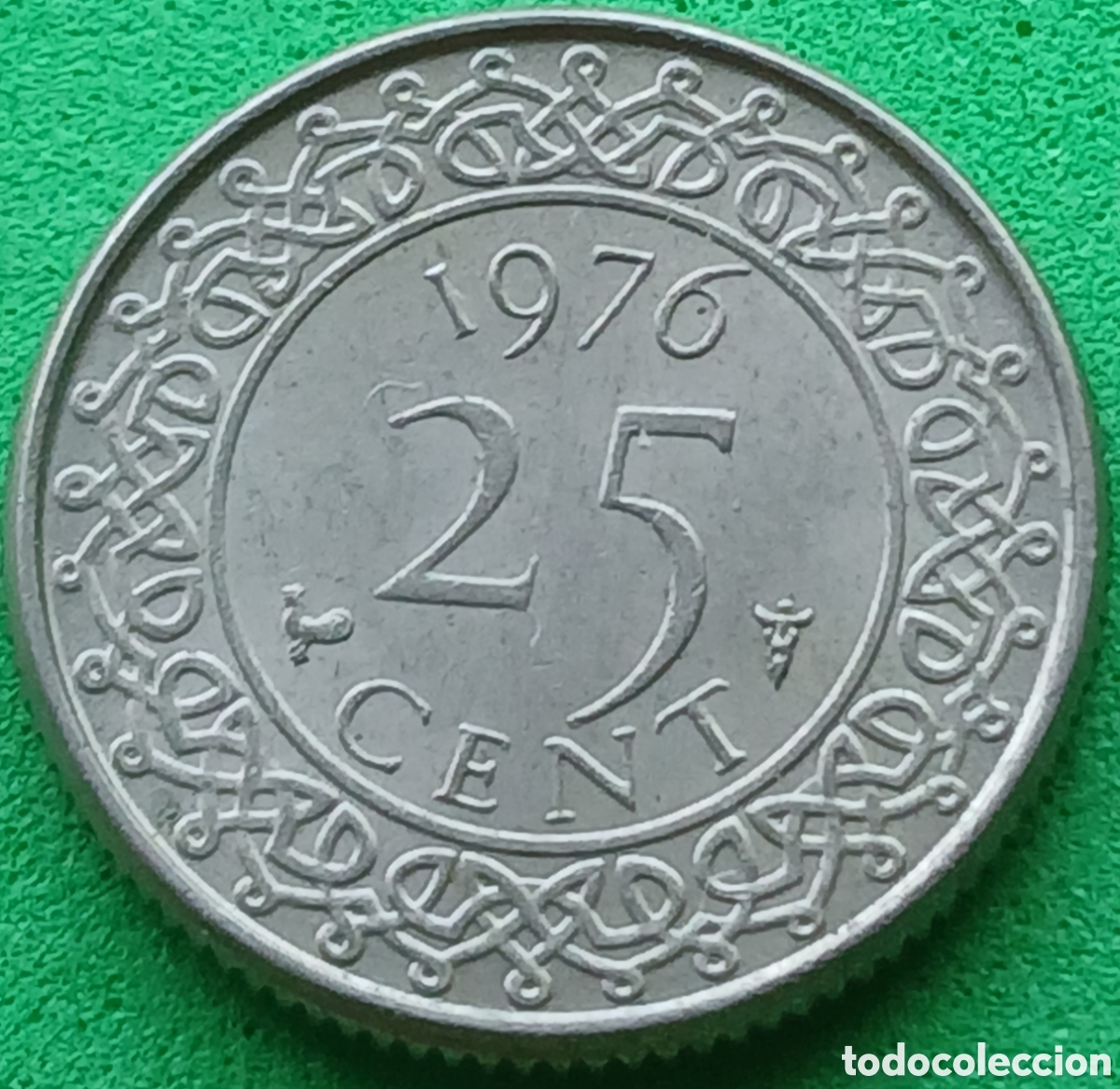 Monedas antiguas de Am&eacute;rica: Surinam 25 cent 1976 km#14